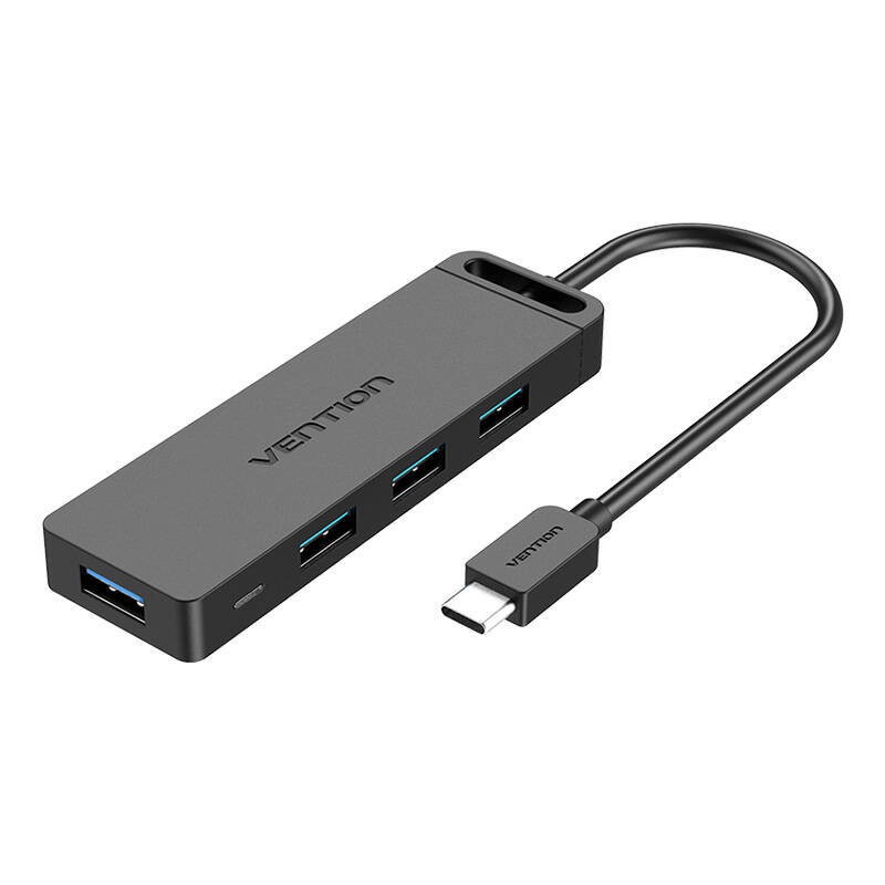 HUB 5W1 Z 4 PORTAMI USB 3.0 I KABLEM USB-C VENTION TGKBD 0,5M CZARNY HUB 5W1 Z 4 PORTAMI USB 3.0 I KABLEM USB-C VENTION TGKBD 0,5M CZARNY