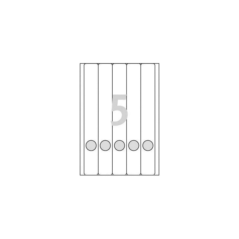 Etykiety samoprzylepne 38x297mm na segregatory AVERY ZWECKFORM L4758-25 białe 30ark*5szt