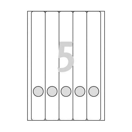 Etykiety samoprzylepne 38x297mm na segregatory AVERY ZWECKFORM L4758-25 białe 30ark*5szt