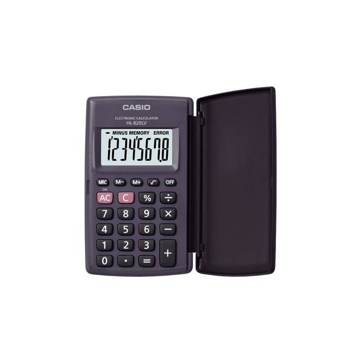 KALKULATOR KIESZONKOWY 127X104X7,5MM CASIO HL-820LV BOX BATERIA LR54