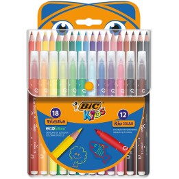 ZESTAW 12 PISAKÓW BIC KIDS KID COULEUR 18 KREDEK BIC KIDS EVOLUTION ECOLUTIONS BIC KIDS PANDA 9648271