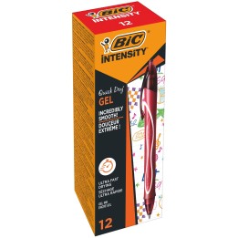 DŁUGOPIS ŻELOWY BIC INTENSITY QUICK DRY 949874 CZERWONY 0.7MM