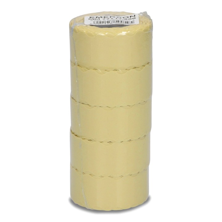 ETYKIETY SAMOPRZYLEPNE 22X12MM DO METKOWNIC EMERSON BIAŁE 5ROLEK*800SZT