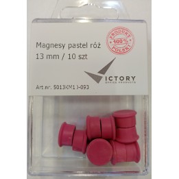 MAGNESY 13MM VICTORY OFFICE PRODUCTS 5013KM10-093 PASTELOWE CIEMNORÓŻOWE 10SZT