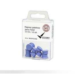 MAGNESY 13MM VICTORY OFFICE PRODUCTS 5013KM10-081 PASTELOWE JASNOFIOLETOWE 10SZT