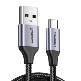 Kabel UGREEN US288 USB-A-USB-C 0.25m kątowy (czarny)