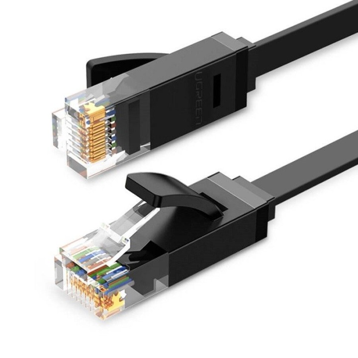 Kabel UGREEN NW102 RJ45 Cat.6 8m UTP płaski (czarny)