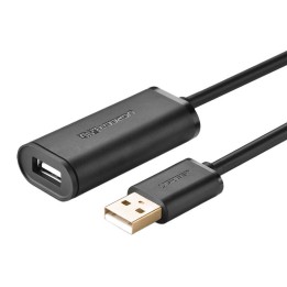 Kabel UGREEN US121 USB-A-USB-A 5m aktywny (czarny)