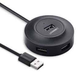 Hub USB UGREEN CR106 4-portowy 1m (czarny)