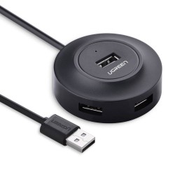 Hub USB UGREEN CR106 4-portowy 1m (czarny)