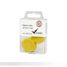 MAGNESY 32MM VICTORY OFFICE PRODUCTS 5032KM4-04 ŻÓŁTE 4SZT