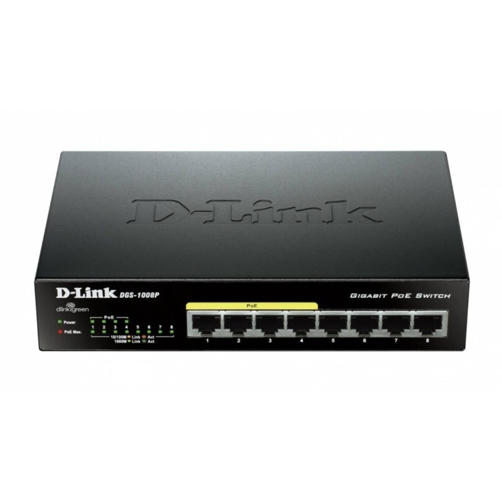 D-LINK SWITCH 8-PORT 10/100/1000GIGABIT METAL HOUSING DESKTOP