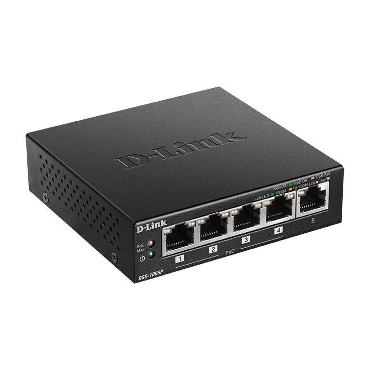 D-LINK SWITCH DGS-1005P 5XGBE (4XPOE+ 60W)