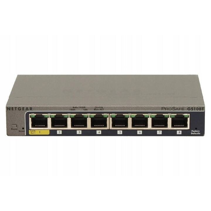 NETGEAR PRZEŁĄCZNIK SMART GS108T 8X1GB