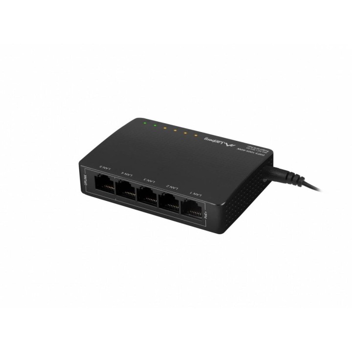 LANBERG SWITCH POE + DESKTOP 5 PORT 1GB DSP3-1005-60W