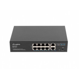 LANBERG SWICH 8X100MB POE+/2X 1GB RACK RSFE-8P-2GE-120