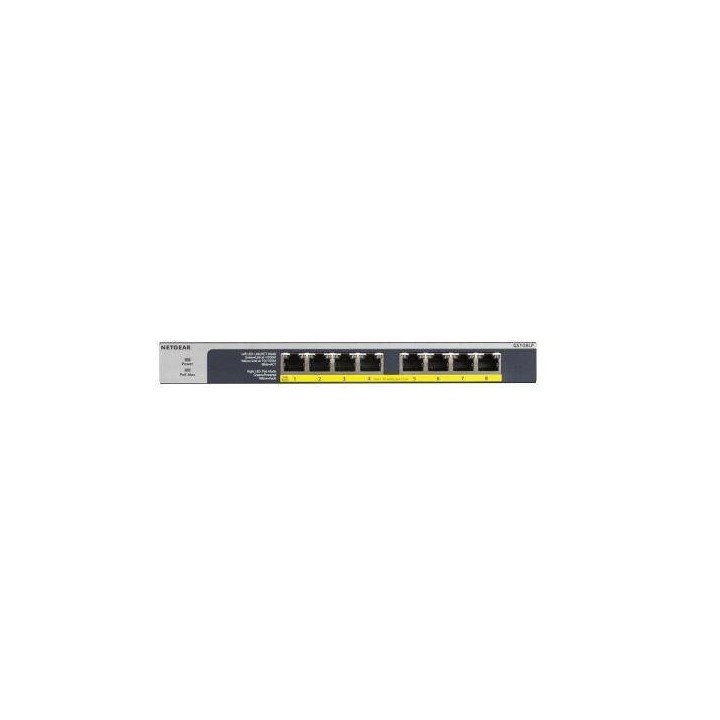 NETGEAR SWITCH GS108LP 8XGE POE/POE+