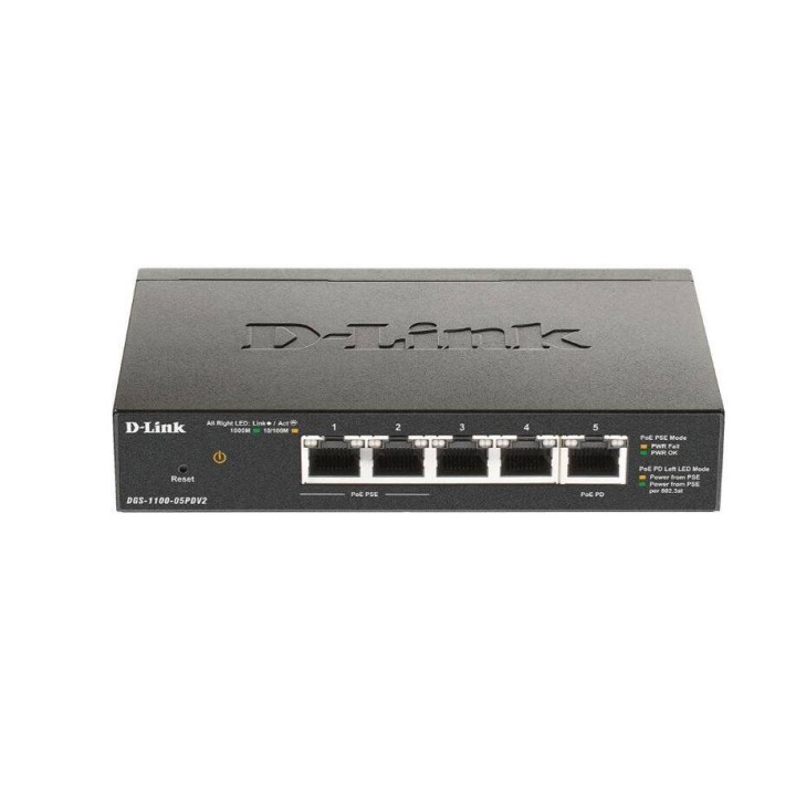 D-LINK PRZEŁĄCZNIK SMART DGS-1100-05PDV2 5XGE (2XPOE)