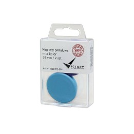MAGNESY 38MM VICTORY OFFICE PRODUCTS 5038KM2-99P PASTELOWE MIX KOLORÓW 2SZT