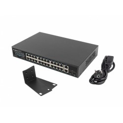 LANBERG SWITCH 24X1GB POE+ 2XGB 2X RACK 19'' GIGABIT ETHERNET 250W