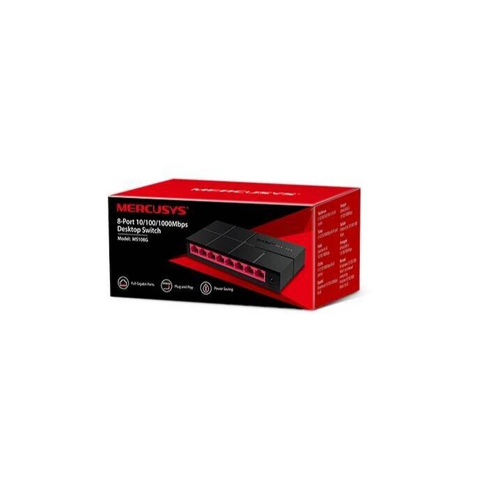 TP-LINK PRZEŁĄCZNIK MERCUSYS MS108G SWITCH 8XGE