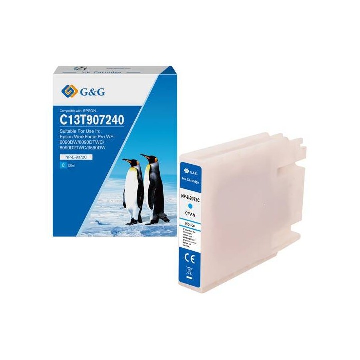 G&G KOMPATYBILNY INK / TUSZ Z C13T907240, CYAN, NP-E-9072C, DLA EPSON WORKFORCE PRO WF-6090DW