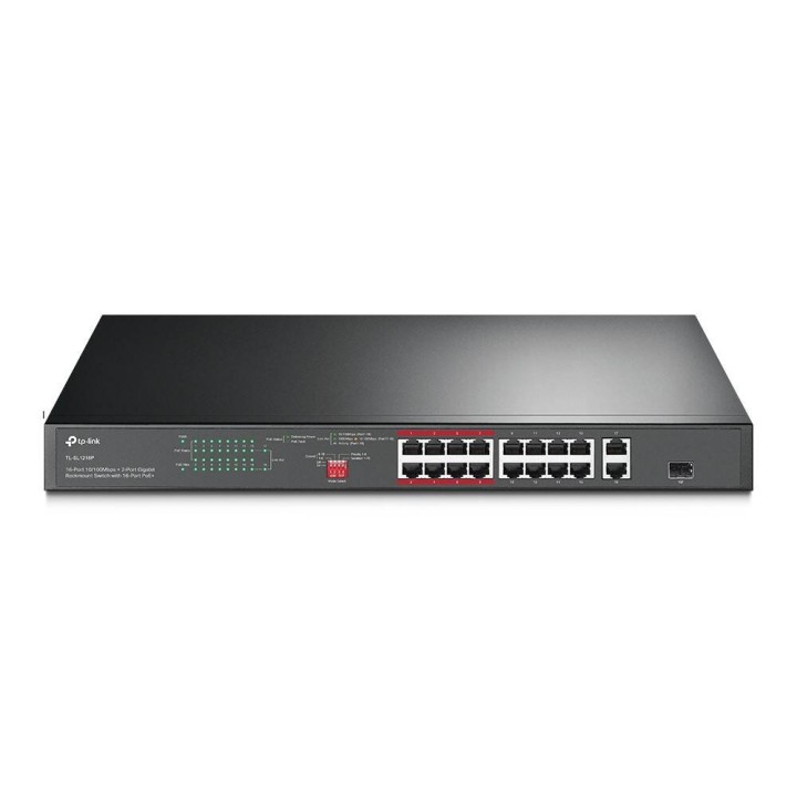 TP-LINK SL1218P SWITCH 16XFE POE+ 2XGB 1XSFP