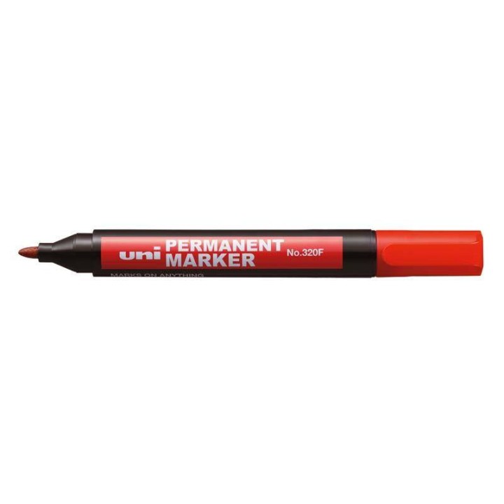 MARKER PERMANENTNY UNI 320 120396 CZERWONY OKRĄGŁA KOŃCÓWKA 1.0-3.0MM