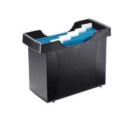 PUDŁO ARCHIWIZACYJNE 395X273X170MM LEITZ Z 5 TECZKAMI 19930395 CZARNY PLASTIK