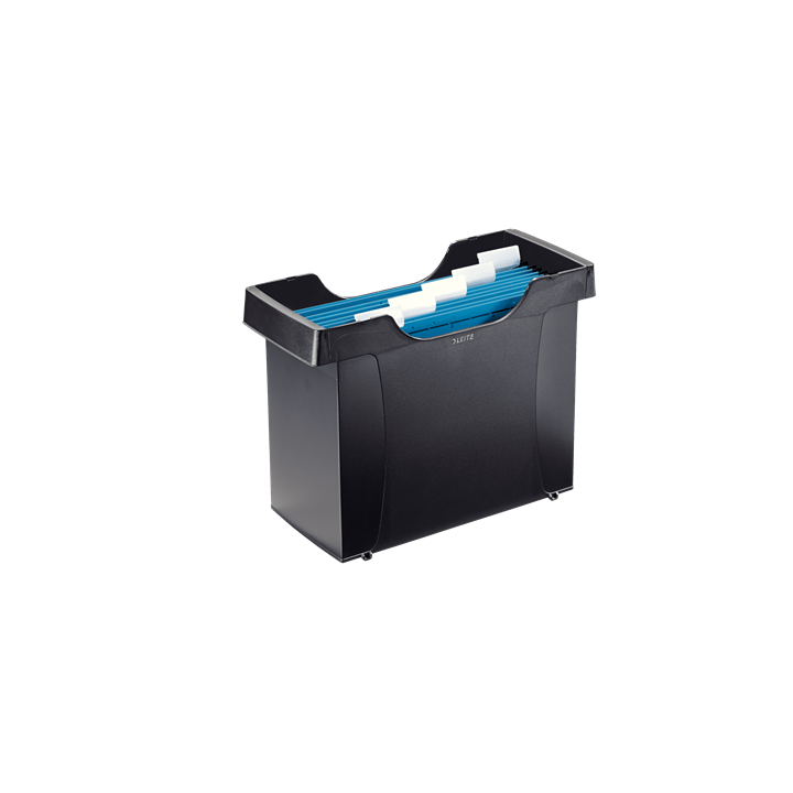PUDŁO ARCHIWIZACYJNE 395X273X170MM LEITZ Z 5 TECZKAMI 19930395 CZARNY PLASTIK