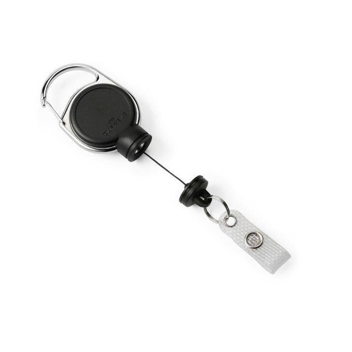 MECHANIZM ŚCIĄGAJĄCY Z PASKIEM NA ZATRZASK I KÓŁKIEM 60CM DURABLE EXTRA STRONG 832901 CZARNY