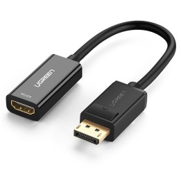 Adapter UGREEN DisplayPort-HDMI 25cm Full HD (czarny)