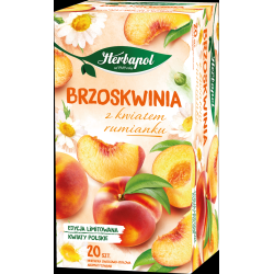 HERBATA BRZOSKWINIA Z KWIATEM RUMIANKU HERBAPOL ZIOŁOWO-OWOCOWA 20 TOREBEK