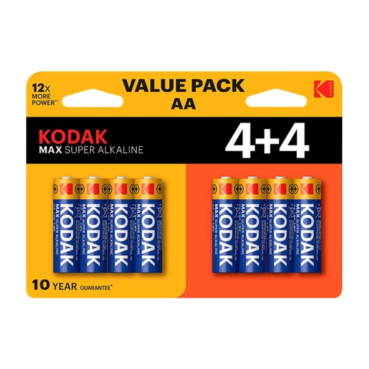 BATERIA ALKALICZNA AA KODAK MAX ALKALINE 30419902 4+4SZT