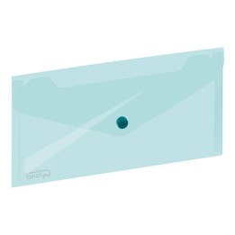 TECZKA KOPERTOWA NA GUZIK 254X130MM GRAND ZP042 120-1480 TRANSPARENTNA ZIELONA PP
