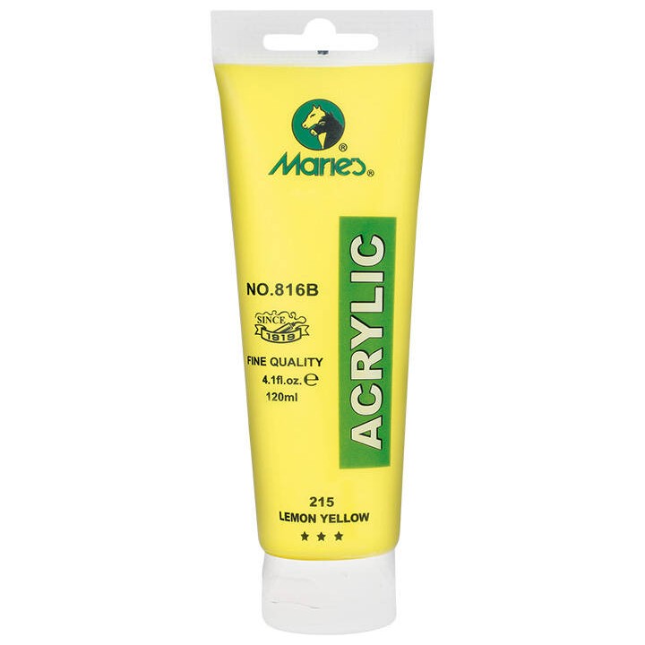 FARBA AKRYLOWA MARIES 816B-215 170-2598 120ML ŻÓŁTA
