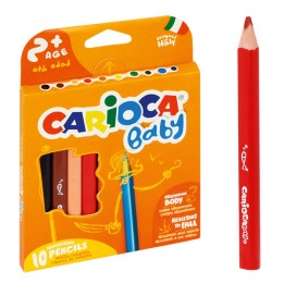 KREDKI OŁÓWKOWE TRÓJKĄTNE CARIOCA 42819 BABY 170-2349 10KOL