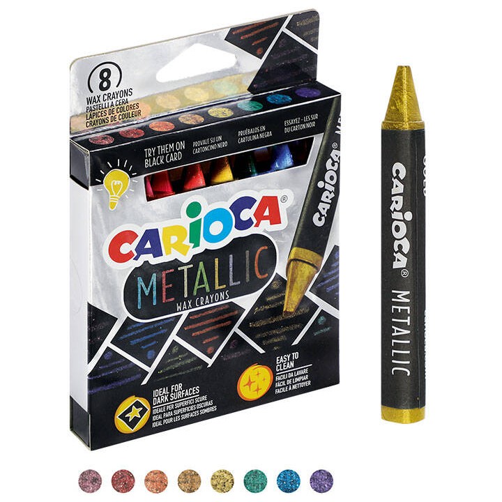 KREDKI ŚWIECOWE METALICZNE CARIOCA 43163 METALLIC 170-2568 8KOL