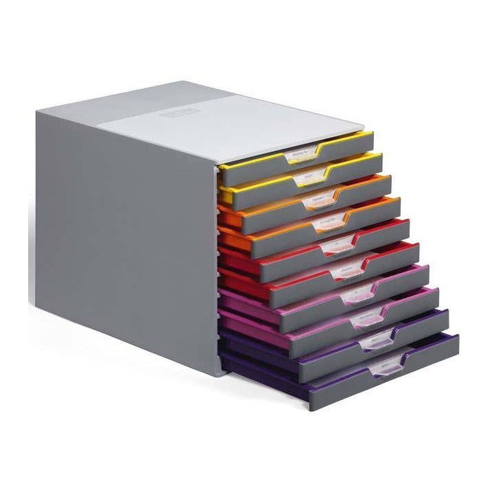 POJEMNIK 280X292X356MM DURABLE VARICOLOR 761027 SZARY 10 SZUFLAD