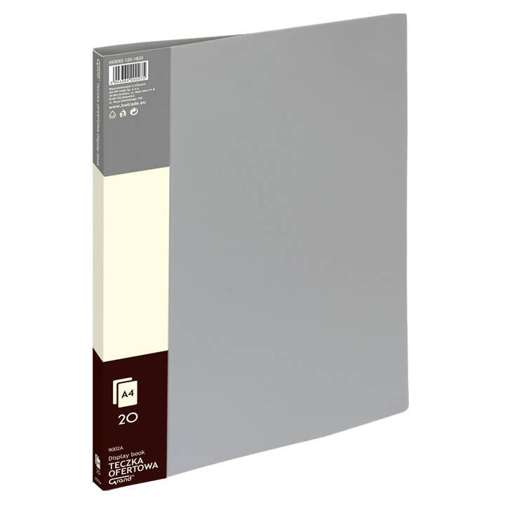 ALBUM OFERTOWY A4 GRAND 9002 120-1820 SZARY PVC 20 KIESZENI