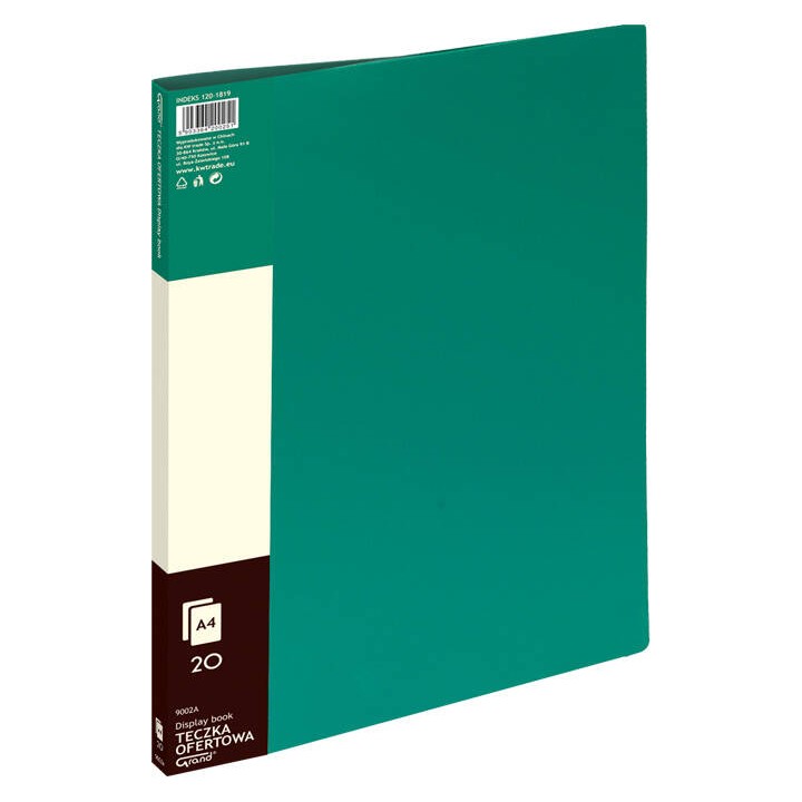 ALBUM OFERTOWY A4 GRAND 9002 120-1819 ZIELONY PVC 20 KIESZENI