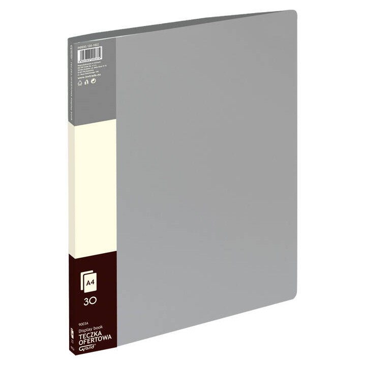ALBUM OFERTOWY A4 GRAND 9003 120-1822 SZARY PVC 30 KIESZENI