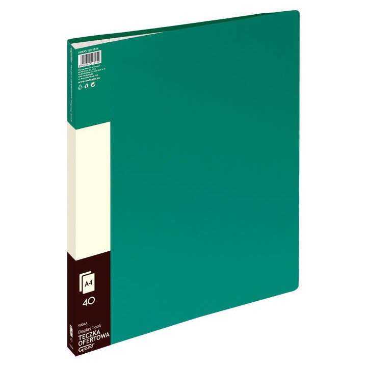 ALBUM OFERTOWY A4 GRAND 9004 120-1824 ZIELONY PVC 40 KIESZENI