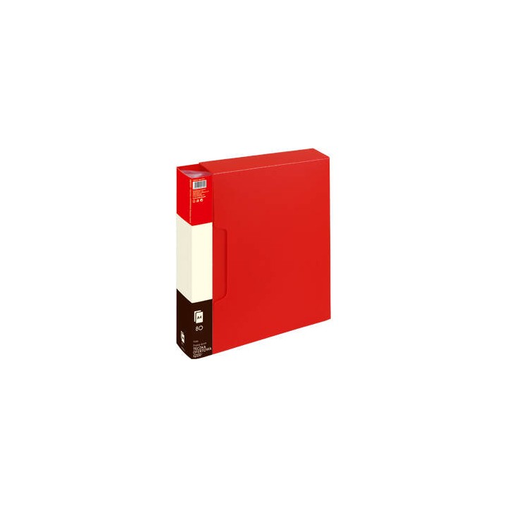 ALBUM OFERTOWY A4 GRAND 9008 120-1211 CZERWONY PVC 80 KIESZENI