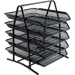 SZUFLADA NA DOKUMENTY GRAND GR-071 5 SZUFLAD 120-1955 CZARNA 350X300X390MM METALOWA SIATKA