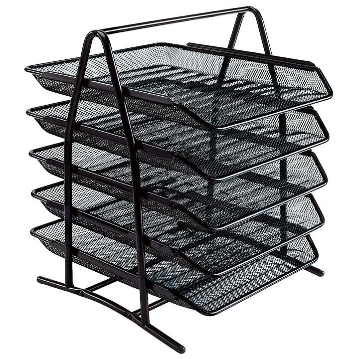 SZUFLADA NA DOKUMENTY GRAND GR-071 5 SZUFLAD 120-1955 CZARNA 350X300X390MM METALOWA SIATKA