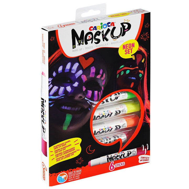KREDKI DO TWARZY CARIOCA 43156 170-2607 6 KOL NEON