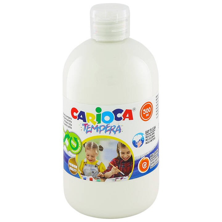 FARBA TEMPERA CARIOCA 40427/01 170-2648 500ML BIAŁA