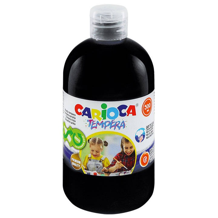 FARBA TEMPERA CARIOCA 40427/02 170-2649 500ML CZARNA
