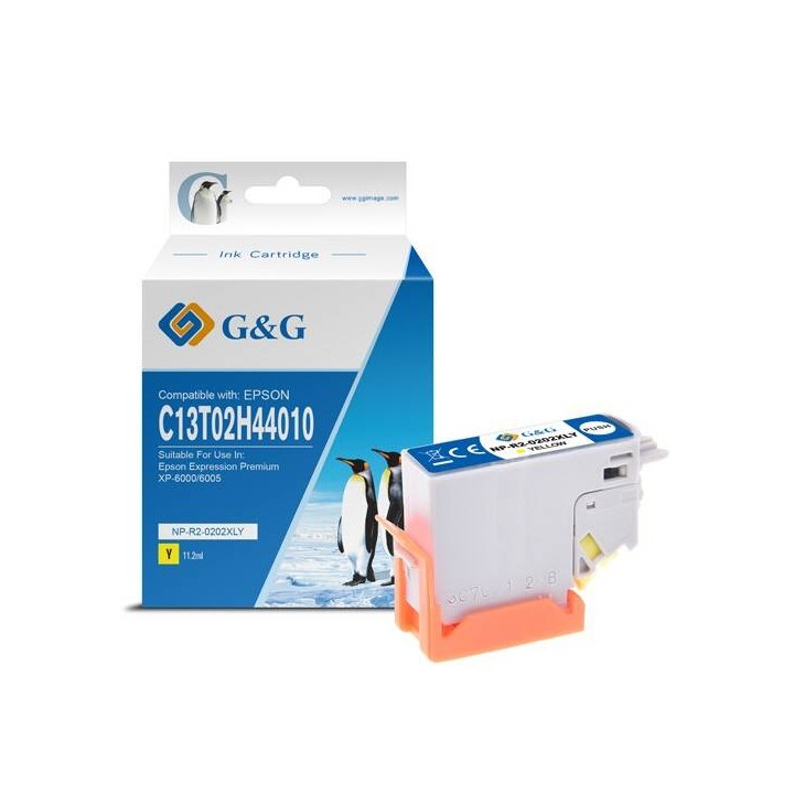 G&G KOMPATYBILNY INK / TUSZ Z C13T02H44010, YELLOW, NP-E-0202XLY, DLA EPSON XP-6000, XP-6005